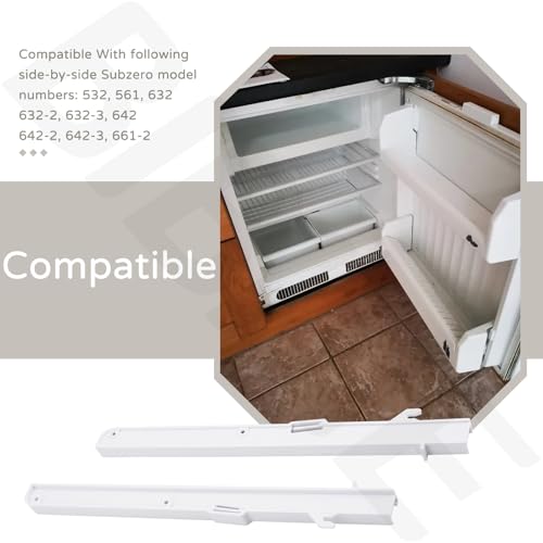 Left 7014649 & Right 7014661 Replacement Kit for Subzero Ice Bucket Slides, for Securing Ice Tray Holders
