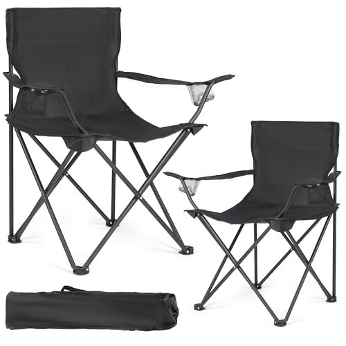 2 Pack Camping Chairs -Lightweight and Supportive Chairs for Adult and Lightweight Individuals - Compact, Durable, and Por...