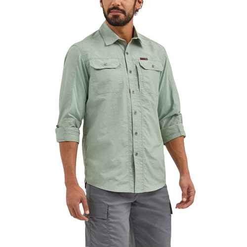 ATG by Wrangler Men's Long Sleeve Mixed Material Shirt
