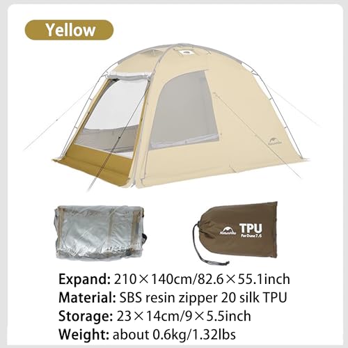 Naturehike Dune Hot Tent with Stove Jack, 117 sq ft 4 Seasons Camping Tent, 2-4 Person Waterproof Large Tent for Family, C...