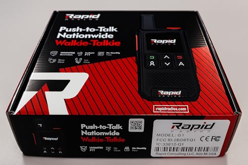 Rapid Radios Nationwide LTE Walkie-Talkie - Two-Way Radio - Unlimited Range POC Two Way Radios Set