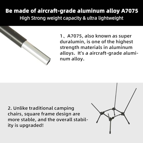 ROCK CLOUD Portable Camping Chair Ultralight Folding Chairs Outdoor for Camp Hiking Backpacking Lawn Beach Sports