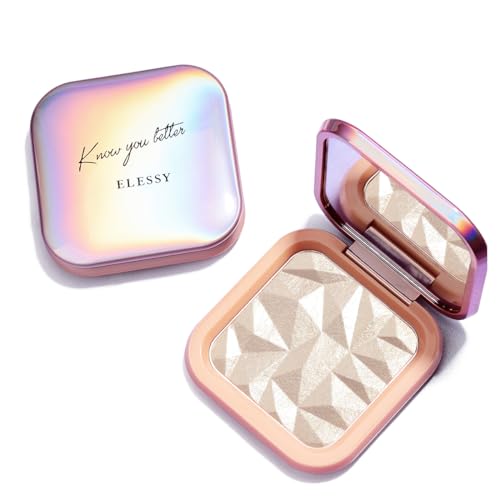 ELESSY Highlighter Makeup Palette,Face Glitter illuminator Palette,Natural Sparkling Finish Highlighter Powder,High Glossy...