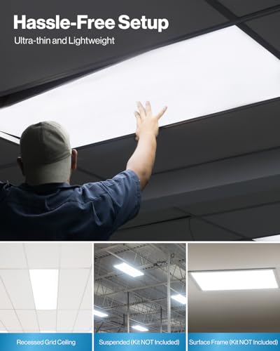 Sunco 24 Pack 2x4 LED Flat Panel Light Drop Ceiling Office Fixture, 7700 LM, Selectable Features, 40W/50W/60W, 4000K/5000...