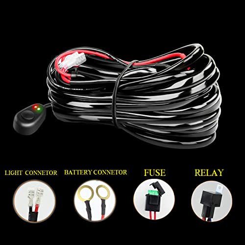Willpower 22 in 24 inch 120W Spot Flood Combo LED Work Light Bar with Wiring Harness Kit for Truck Car ATV SUV 4X4 Jeep Tr...
