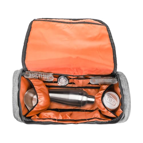 WUWEOT Travel Bartender Bag, Portable Bar Bag, Mixology Bartending Backpack with Padded Compartments and Handle for Tools ...
