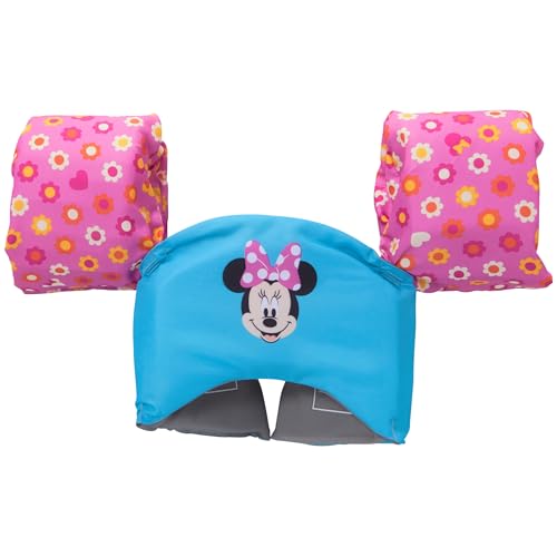 SwimWays Disney Minnie Swim Trainer, US Coast Guard Approved Life Vest Kids Swim Vest, Arm Floaties & Life Jackets for Kid...