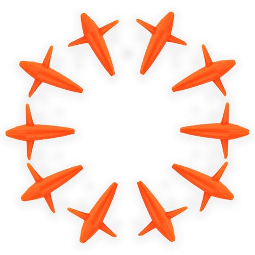 5" Trolling Bird Lures, 10 Pcs Orange, for Offshore Big Game Fishing, Tuna Teaser Birds, Ideal for Tuna and Mahi Mahi