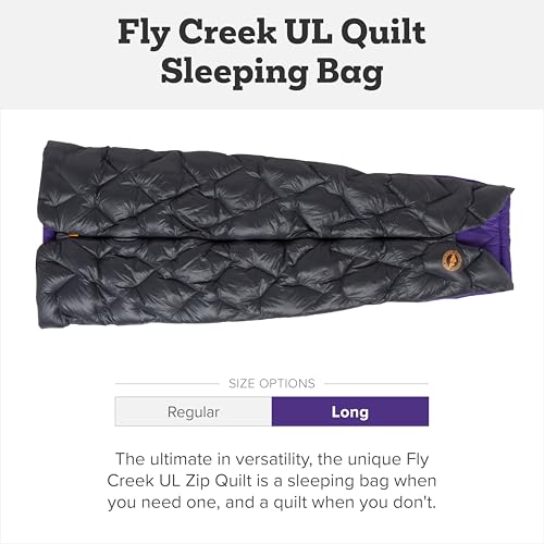 Big Agnes Fly Creek UL - 850 RDS DownTek Ultralight Sleeping Bag, Backpacking Gear, Compact Cold Weather Sleep Quilt