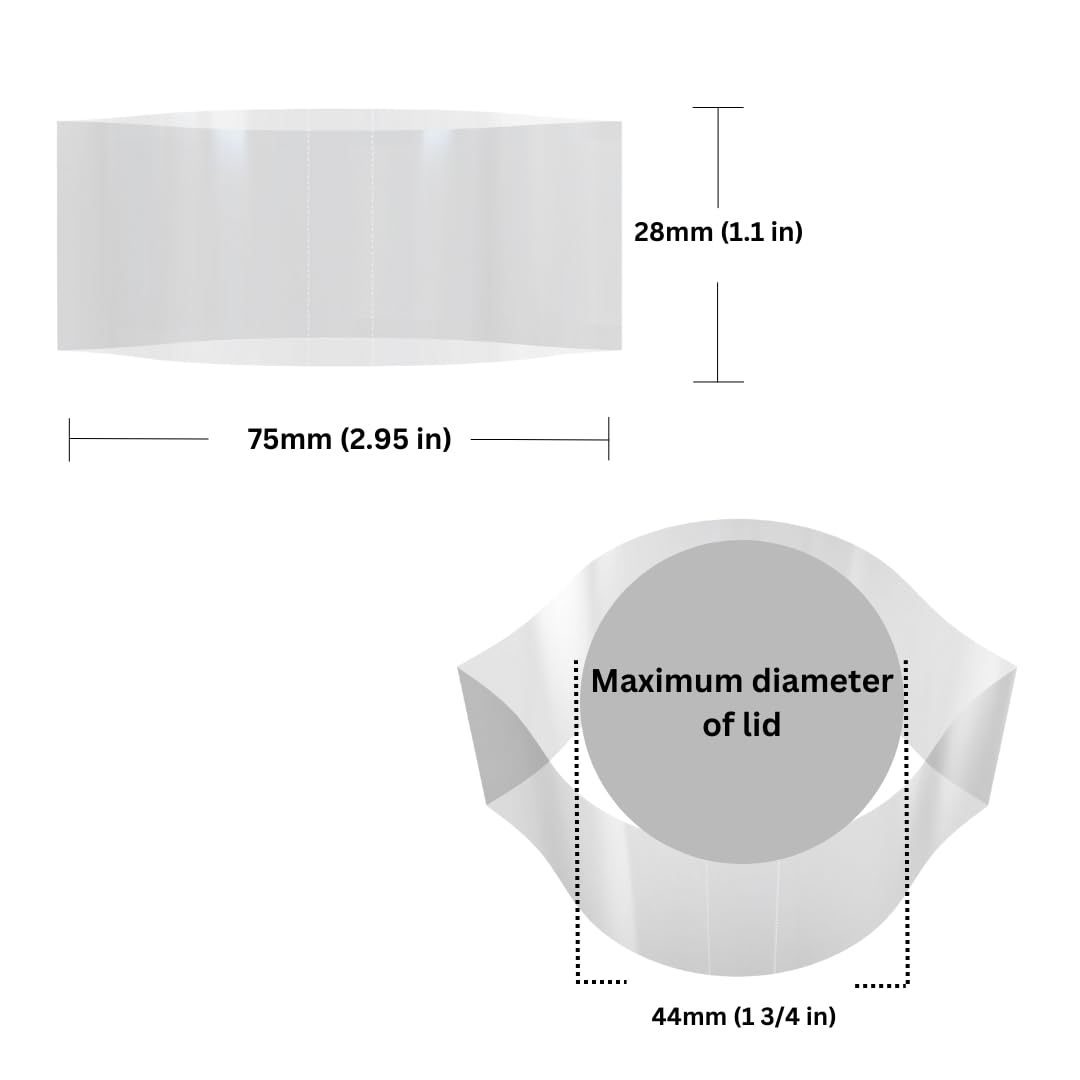 Supplement and Supply 75 x 28 mm Black Perforated Shrink Band for Pill Packer Bottles, Pharmaceutical Bottles and More. [Compatible Diameter: 1 3/4”] - Bundle of 1,000