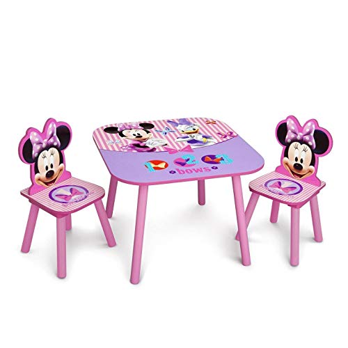 Delta Children - Disney Minnie Mouse Kids Table and Chair Set 3- Piece Set (2 Chairs Included) - Ideal for Arts & Crafts, ...