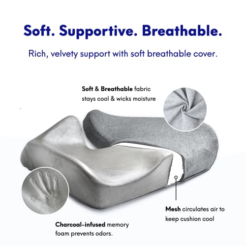 C CUSHION LAB Patented Pressure Relief Seat Cushion for Long Sitting Hours on Office/Home Chair, Car, Wheelchair - Extra-D...