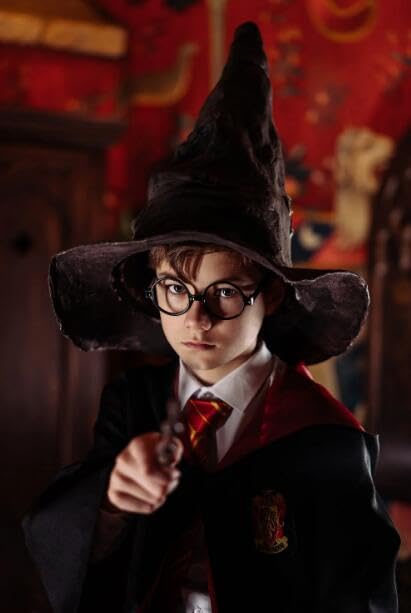 VIGUEUR 2PCS Round Wizard Glasses - Wizard Costume Plastic Glasses For Dress Up