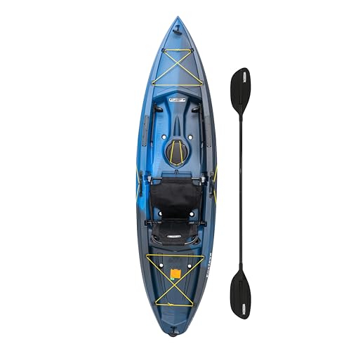 Lifetime Enclave Angler Fishing Kayak, 10.3 Ft, Adjustable Seat, Rod Holders, Blue