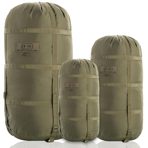 M-Tac Compression Stuff Sack for Sleeping Bag Military Water Resistant Compression Bag Lightweight Nylon Compression Sack ...