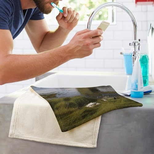 JTREHY View of The Dunguaire Castle Towel Soft Lightweight Microfiber Towel Highly Absorbent Quick Drying Towels Male and ...