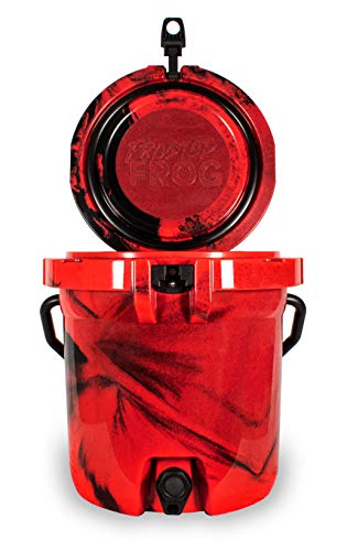 Frosted Frog Red Camo 5 Gallon Heavy Duty Drink Dispenser Cooler with Spigot