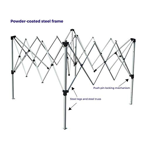 Impact Canopy 10x10 Slant Leg Pop up Canopy Tent Orange-No Sidewall