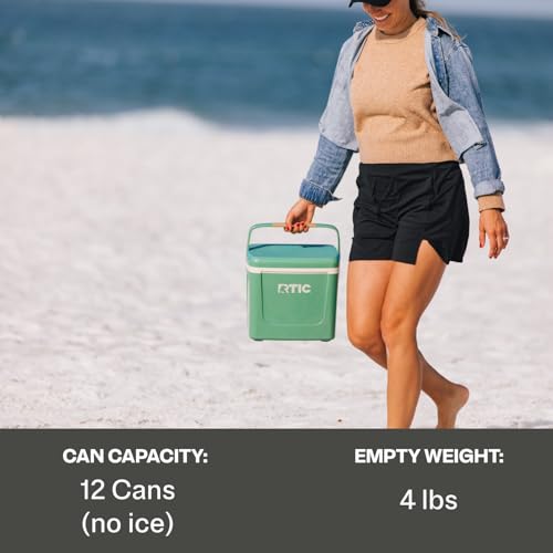RTIC 8 QT Road Trip Personal Cooler, Small, Compact, Insulated, Portable Ice Chest Box for Food, Drink, Beverage, Beach, C...