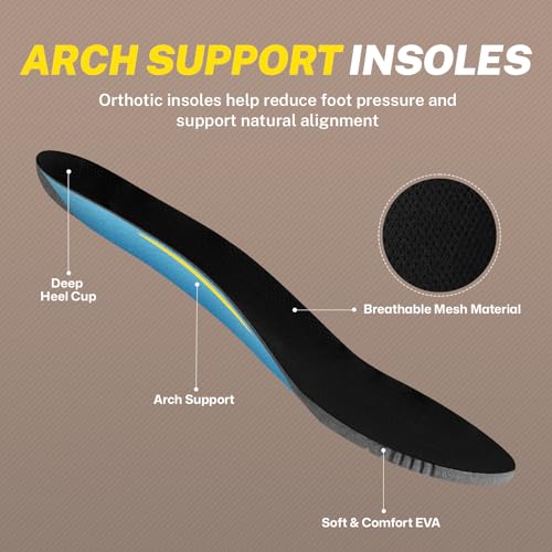 Mens Slippers for Plantar Fasciitis, Casual Mens Slip on Shoes with Arch Support, Orthopedic House Slippers for Men, Indoo...