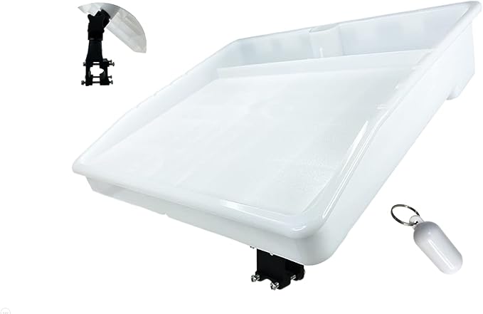 Pactrade Marine Bait Cutting Board for Boat - Adjustable Fish Cleaning Filet Table with Compartments, Knife Slots, and Eng...