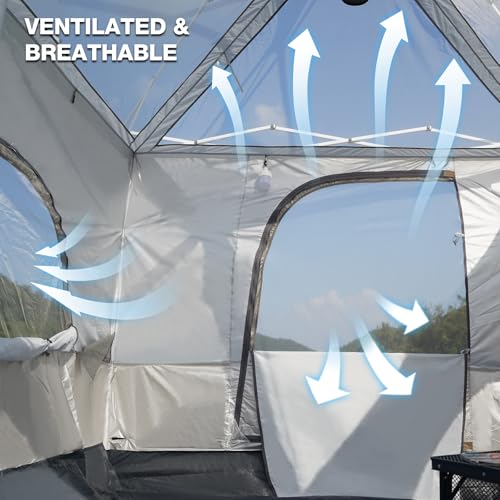 REDCAMP Canopy Camping Tent for Pop Up Canopy Tent, Inner Tent Converts Straight Leg 10'x10' or 10'x20' Canopy into Campin...