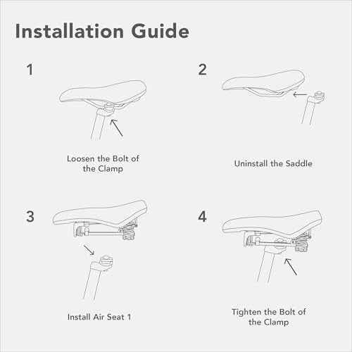 Comfortable Air Seat 1─AFT Suspension Saddle,Comfortable seat for Men&Women,Bicycle Cushion for, Folding,City,Stationary Exercise Bike Air Seat 1