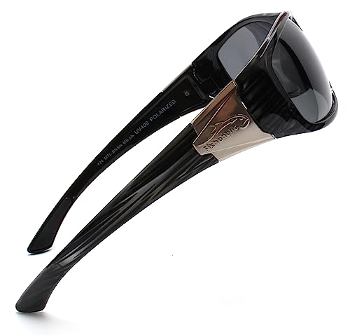 Fishoholic Polarized Fishing Sunglasses with Metal Logo UV400 Fishing Gift with Hard Case and Pouch