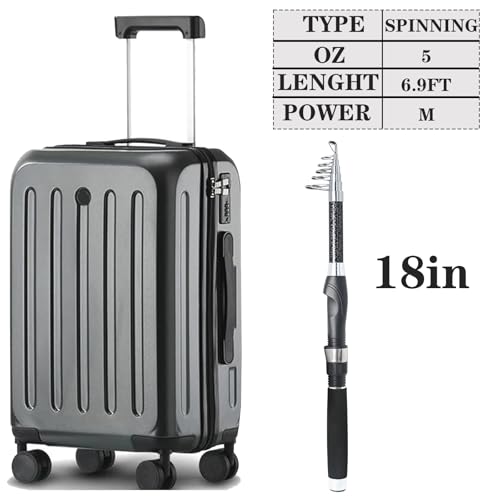2PACK Fishing Pole Combo,Carbon Fiber Fishing Rod Spinning Reels Fishing Carrier Bag for Travel Saltwater Freshwater