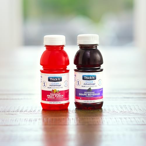 Thick-It Clear Advantage Mildy Thick Fruit Punch Plus Electrolytes, Nectar Consistency, Swallowing Aid, Hydration on the G...