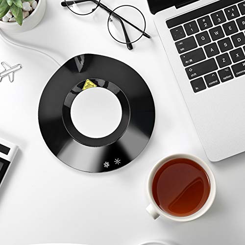 USB Drink Cooler Bed Warmer Beer Heater car Cup Holder and Cooling Coaster Electric Chiller Smart Cold Plate Coffee Tablet...