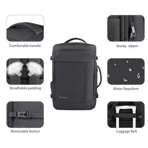 Gieury Carry On Backpack, 50L Travel Backpack, Luggage Backpack TSA Flight Approved Laptop Backpack for Men & Women, Large...
