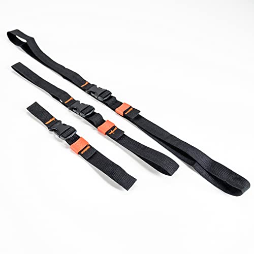 GEAR AID Utility Straps with Side-Release Buckle, Secure and Compress Camping, Biking, Hunting, Boating Gear, 3/4" Width, ...