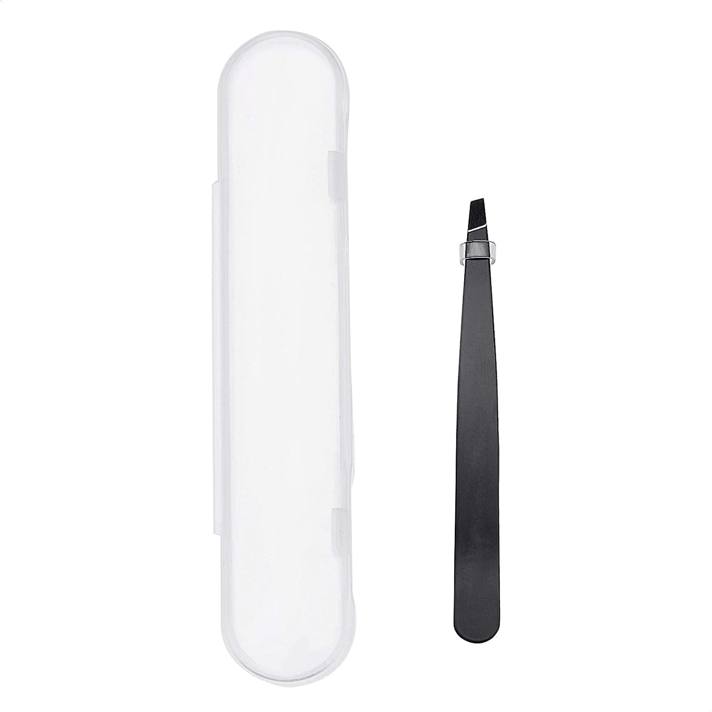 Amazon Basics Slant Tip Tweezer - Professional Stainless Steel Tweezer for Effective Hair Removal, Ideal for Daily Beauty Regime