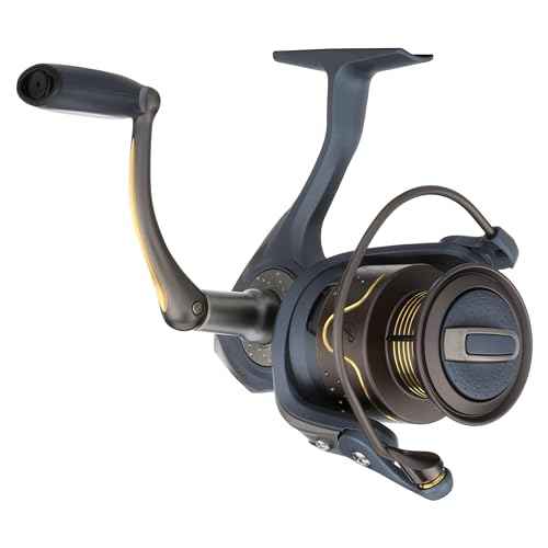 Pflueger President Spinning Fishing Reel, Size 35, 10 Stainless Steel Ball Bearing System, Sealed Oil Felt Front Drag, Lightweight Graphite Construction