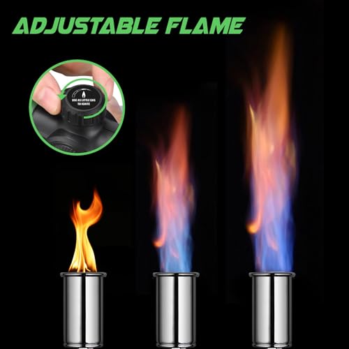 KOACKL Propane Torch Head, Kitchen Blow Torch Gun, Campfire Charcoal Starter, Grill Torch with Igniter, Adjustable Flame f...