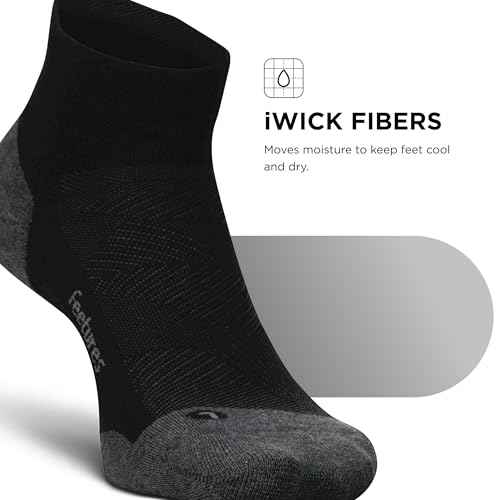 Feetures Elite Max Cushion Low Cut - Athletic Running Sock - Sport Sock with Targeted Compression - (1 Pair)