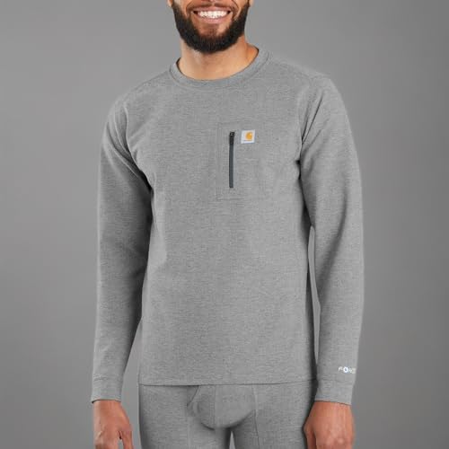 Carhartt Men's MBL110 Base Force¢ç Heavyweight Base Layer Crew - Large Tall - Shadow Heather