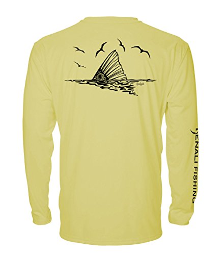 Denali Men's Fishing Tournament Redfish Teaser UPF 50+ Long Sleeve T-Shirt, UV Protection, Signature Logo Fisherman's Shirt