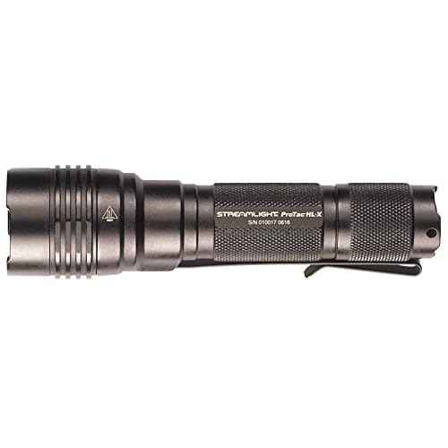 Streamlight 88065 ProTac HL-X 1000-Lumen Multi-Fuel Professional Tactical Flashlight, Includes CR123A Lithium Batteries and Holster, Black
