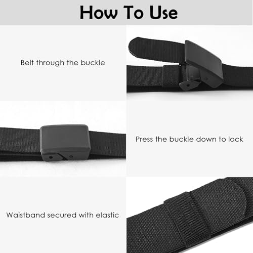 Nylon Belts Military Tactical Slide Plastic Buckle Belt Adjustable No Holes Canvas Web Belt Outdoor for Men