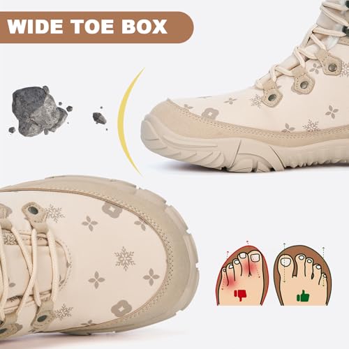 Hi-Y2Kgirls Winter Footwear Barefoot Shoes Women Men Zero Drop Barefoot Hiking Boots Slip On Warm Waterproof Snow Boot Min...