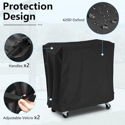 AKEfit Patio Cooler Cart Cover,Waterproof Ice Chest Cart Cover Fits 65-80 Quart Patio Party Ice Chest Rolling Cooler,43''L...