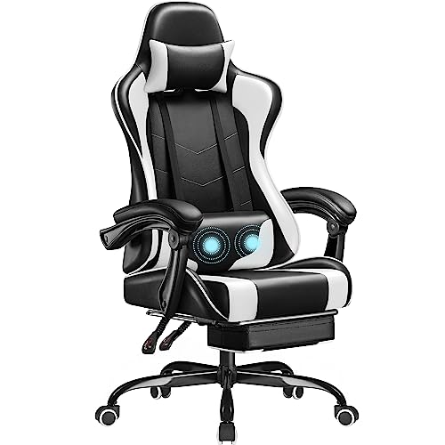 Homall Gaming Chair, Video Game Chair with Footrest and Massage Lumbar Support, Ergonomic Computer Chair Height Adjustable...