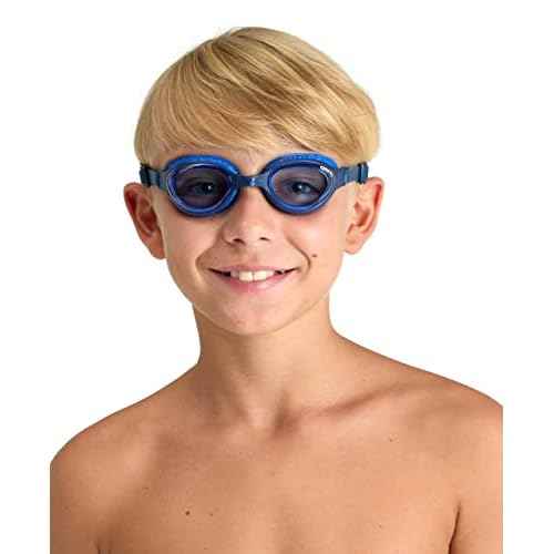 ARENA Unisex Kids Junior Air Mirror Swim Goggles for Swimming Ages 6 to 12 Air Seals Anti-Fog Coated Lens Adjustable Strap