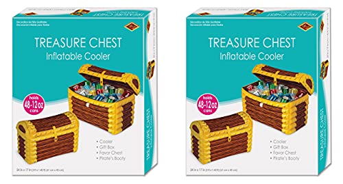 Beistle Inflatable Treasure Chest Cooler Party Accessory Pack of 2