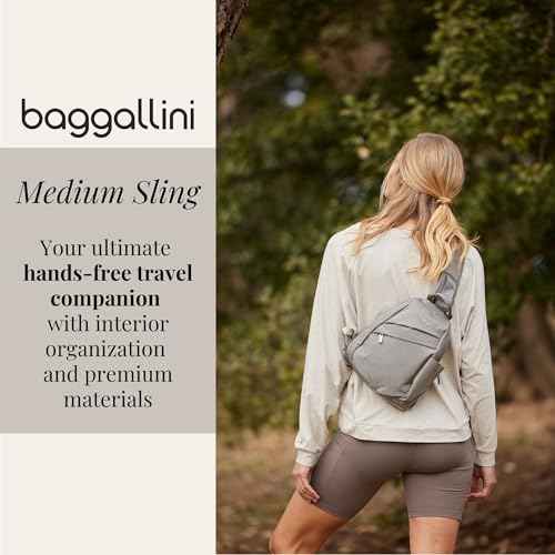 Baggallini Medium Sling Backpack - 9"x11" Lightweight Sling Bag with Convertible Adjustable Shoulder Strap