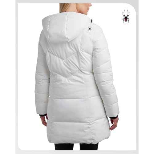 Spyder Womens Long Winter Coats - Cozy Long Puffer Coats for Women Wind & Water Resistant Hooded Quilted Jackets for Women