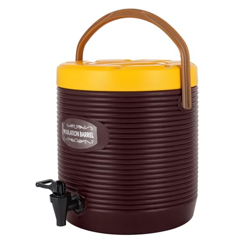 Insulated Beverage Dispenser 3 Gallon Ice and Hot Drink Dispenser with Stainless Steel Interior and Spigot, Portable Hot W...