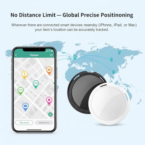2 Pack No Subscription GPS Tracker for Vehicles Work with Find My (iOS Only) Magnetic Case Real-Time Mini Car Tracker Tag ...